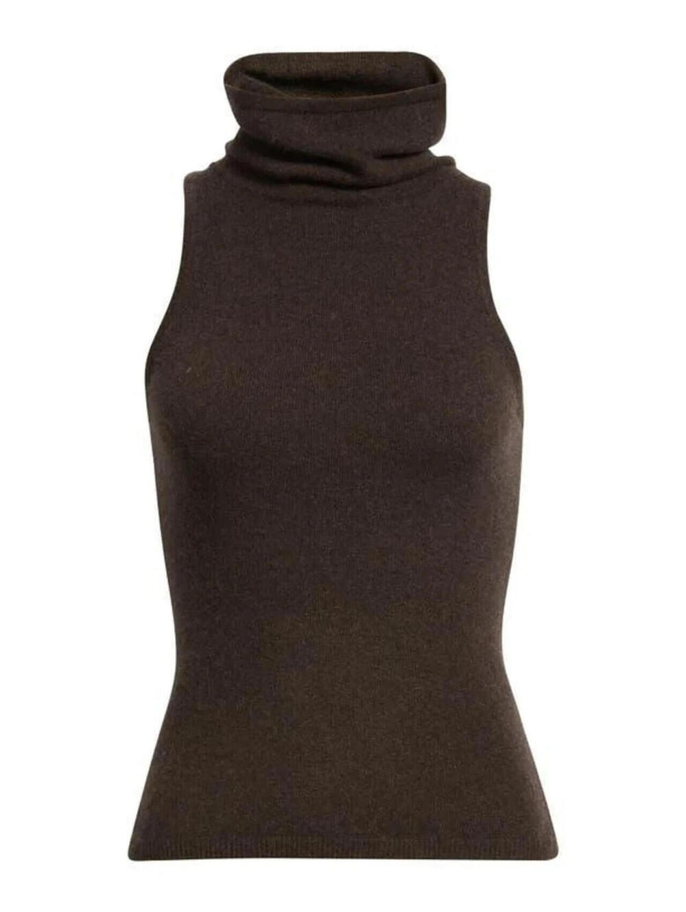 NEW, REFORMATION Brown Marcy Sleeveless Cashmere Turtleneck Sweater Sz M #S072